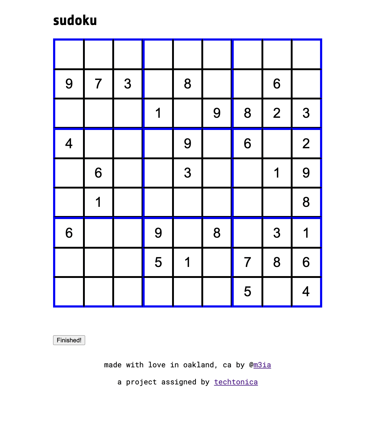 Sudoku Puzzle